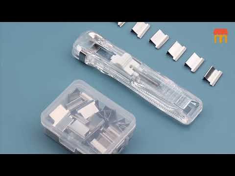 Clip Dispenser Portable Fast Handheld Clamps Clips Dispenser Replace Clips for School Office