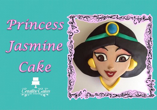The lovely Princess Jasmine, she is such a pretty princess! You can recreate this cake of Princess Jasmine by following my step-by-step tutorial here https://youtu.be/4BNBSJ9YQus | Creative Cakes by Sharon