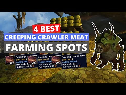 4 Best Creeping Crawler Meat Farming Spots | Shadowlands Gold Farming | Shadowlands Cooking Guide