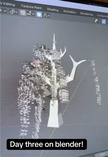 Making a Willow Tree! #blender #blender3d #blenderanimation #videogames #learning