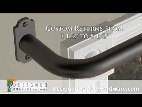 Wrap Around Curtain Rods - French Return Rods