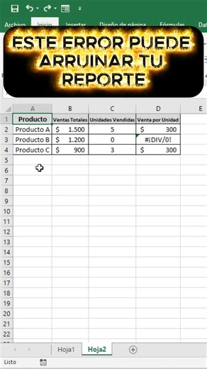 Un solo error en Excel puede arruinar todo tu reporte 📉 Con la función SI.ERROR evitas divisiones entre cero, celdas vacías y resultados incorrectos. Ideal para: ✔ contabilidad ✔ inventarios ✔ reportes de ventas Aprende a usar Excel como un profesional y evita errores costosos. #virales #excel #shortsreels | Kevin Ramirez