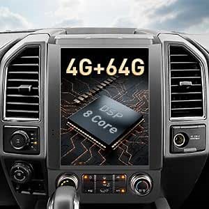 4+64G Tesla Stereo for Ford F150 2015 2016 2017 2018 2019 2020 Radio Upgrade, Android 13 12.1 Inch with Wireless Carplay Android Auto Ready and Steering Wheel Control