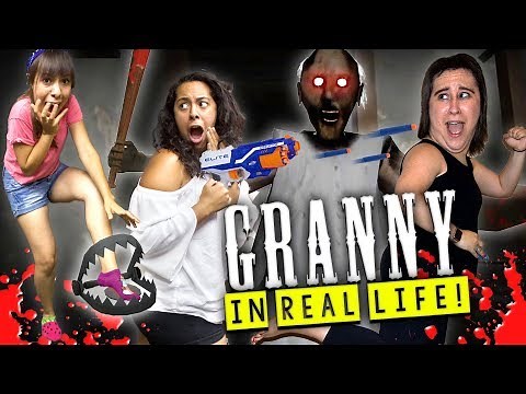 Granny Horror Game in Real Life with BEAR TRAPS and TRANQUILIZER!
