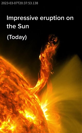 Eruptions like this one are becoming more frequent as we approach the maximum of the 11-year solar cycle. Data from SDO/AIA #astronomy #spaceweather #space