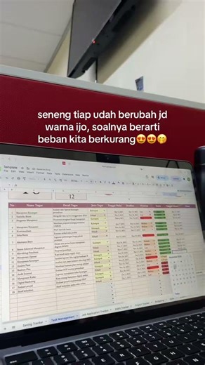 Task Management Tracker😍 #projectmanagement #excel #kerjadarirumah #tasktracker #googlesheets