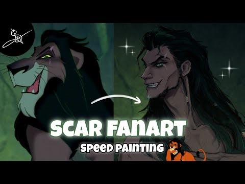 Scar Fanart | The Lion King Speedpaint 🦁🔥