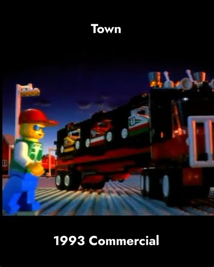 Brick It Back TV on Instagram: "Today's Town series commercial from 1993 begins at the port... We see a thief approaching a truck transporting race cars from the Victory Cup Racers (6539) set. He manages to steal the one marked with number 3. The police receive a call, and the dispatcher at Central Precinct HQ (6398) sends all units in pursuit. But the thief doesn’t give up and speeds through the city streets. The Night Patroller (6430) joins the chase. The race car tries to shake him off by tur