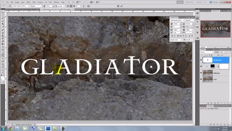 Photoshop tutorial: How to Carve your Text in Stone to create a Medieval or Biblical look.