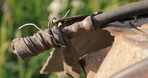 old and rusty machine parts video 4k