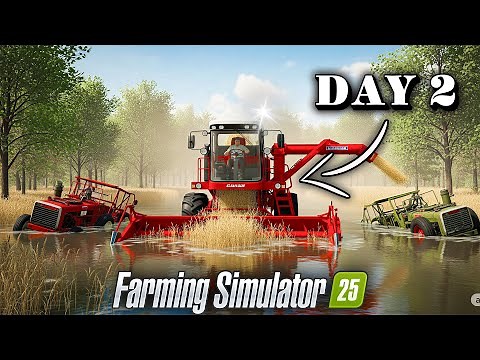 First Harvest in the "ABANDONED SWAMP" - Farming simulator 25