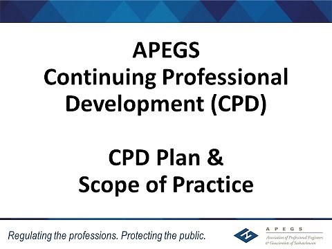 APEGS CPD Tutorial 2 CPD Plan and Scope of Practice