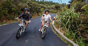 Check out this solar-powered electric motorcycle-charging shipping container for eco-tourism