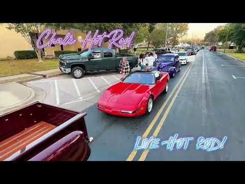 Mile line of Hot Rods, Bastrop Texas