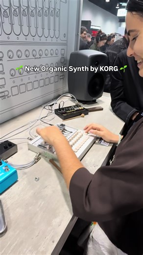 futuristic y2k acoustic synth controlled by physical objects?! obsessed #korg #musictech #y2kmusic #synthtok
