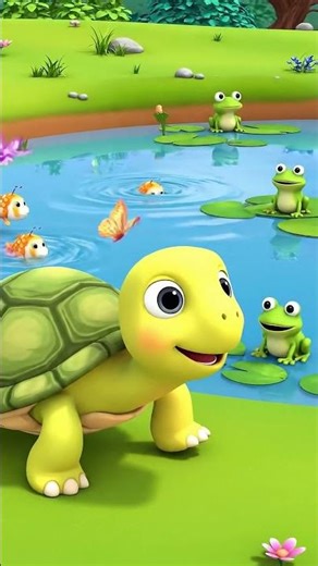 Turtle’s Slow Walk | Kids Music & Learning Song 👣