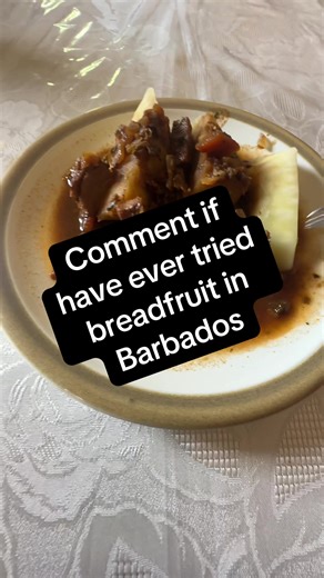 Breadfruit, a popular local fruit in Barbados which can be either boiled and “mashed” or sliced and made into fries or chips originated from New Guinea. Pair this carb with your favorite protein for a great lunch or dinner. Comment if you have tried this before. #barbadostiktok🇧🇧🇧🇧 #carribeanfood #traveltiktok #barbados🇧🇧