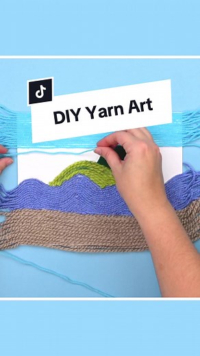 It’s SO EASY to make beautiful yarn art! Create a colorful yarn “painting” by gluing leftover yarn onto a dollar store canvas. It’s such a fun craft to experiment with color and texture! 🧶🎨 #yarncraft #yarncrafts #yarnart #yarnaddict #diyartwork #yarntok #yarncrafting