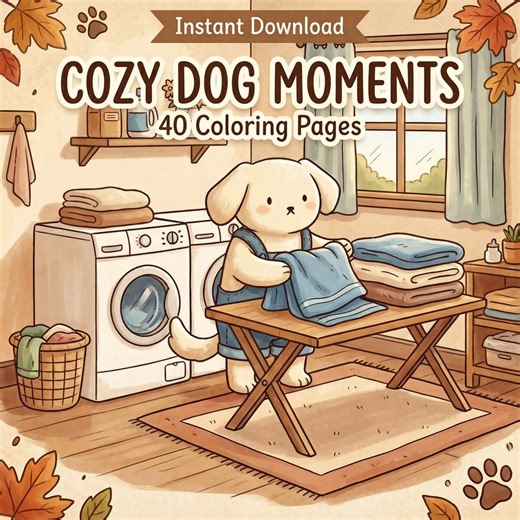 Dibujos para colorear de perros: 40 momentos caninos (Descarga digital en PDF) - Etsy España