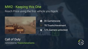 MW2 - Keeping this One achievement in Call of Duty