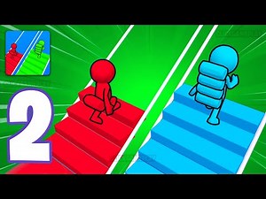 Bridge Race Gameplay Walkthrough Part 2 - Tutorial Build A Bridge (Android,iOS)