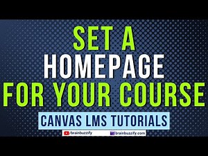 Set a Homepage for Your Canvas LMS Course