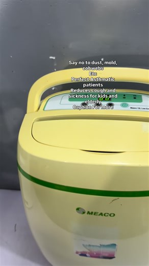 Household thrift on Instagram: "Meaco 12L Low Energy Dehumidifier. It is designed for flats, apartments, and small homes. The unit can also function as an air purifier using a HEPA filter. It features a digital display and a variable humidistat to control relative humidity. The dehumidifier incorporates “Meaco control logic” to run only when needed, saving energy. An auto-stop feature prevents spillage when the water tank is full. 85k"