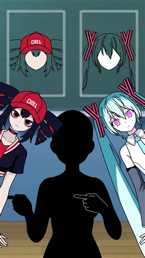 【新作】右左どっち？で選んだパーツを合体させて合体キャラを描いてみた！歌姫失格の初音ミク×ヤラララの重音テト編！
