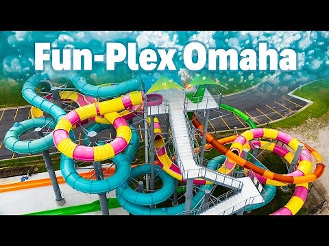 Largest Water Park in Nebraska! Fun-Plex Omaha | All Slides