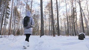 Beautiful Woman Walking Woods Traveler Walk Stock Footage Video (100% Royalty-free) 1012645649 | Shutterstock