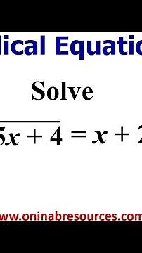 Solving Radical Equations