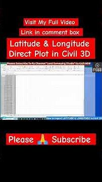 Latitude Longitude Direct Plot in Civil 3D #civil3d #latitude