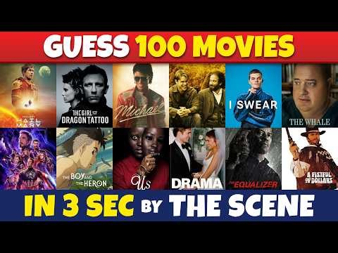 Guess 100 Movies in 3 Seconds by the Scene | Ultimate Film Quiz Challenge