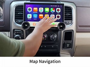 Car Radio for Dodge Ram 1500 2500 3500 2013-2018 Stereo Radio Replacement with Wireless carplay Android Auto 2K Screen Upgrade 2+64G AHD Backup Camera WiFi SWC (for Manual AC Only)