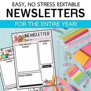 Weekly Newsletter Template for Canva – Editable, Seasonal, PreK–5