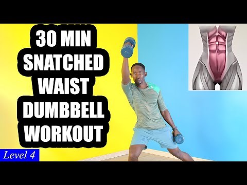 30-Minute SNATCHED WAIST DUMBBELL WORKOUT at Home