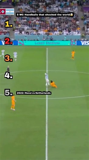 Top 5 Most Controversial World Cup Handballs that shocked the world 🤚😱