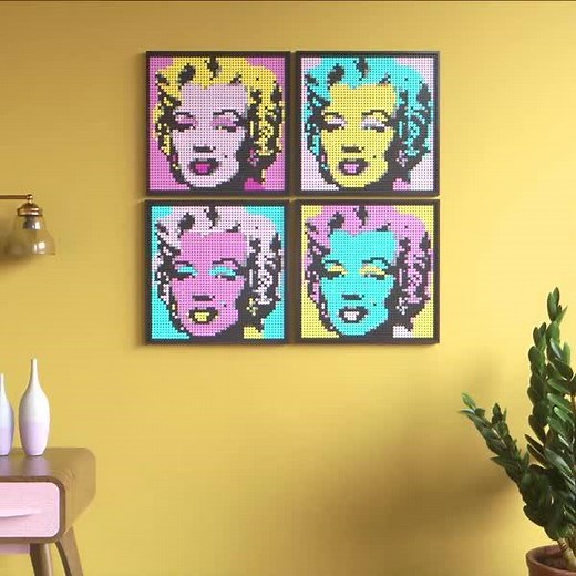 Build the iconic Andy Warhol print of Marilyn Monroe. This is LEGO ART. 🔥 https://lego.build/LEGOArtReveal | LEGO