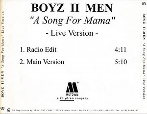 Boyz II Men - A Song For Mama (Live Version)