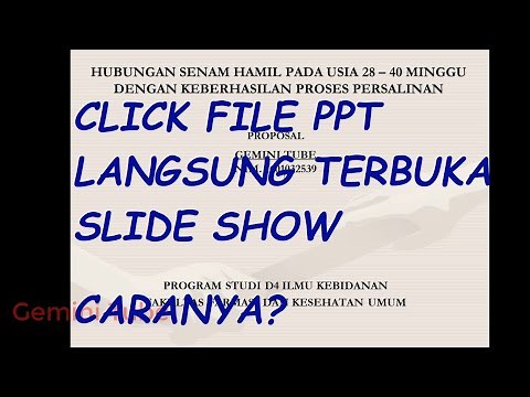Cara Supaya File Power Point Langsung Terbuka Slide Show || Tips dan Trik Power Point