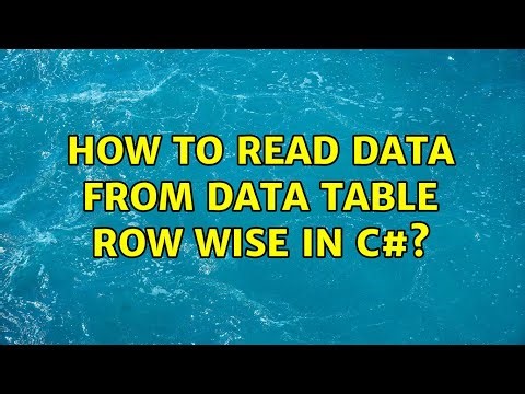 How to read data from data table row wise in c#?