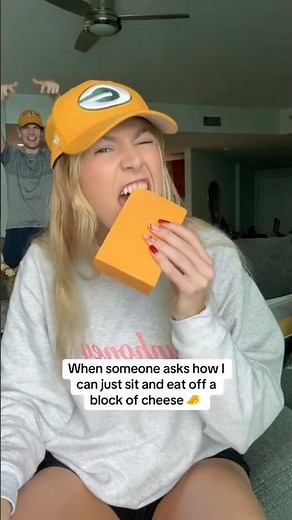 When someone asks how I can just sit and eat off a block of cheese 🤣
