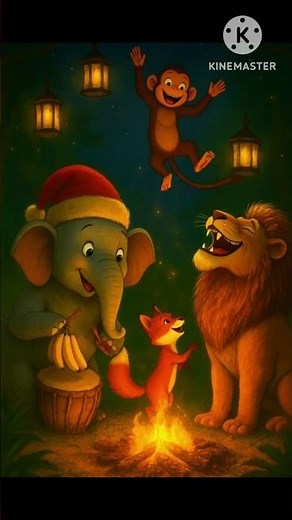 “Magical Jungle Christmas | Lion, Elephant, Monkey & Fox Celebrate 🎄 Christmas 2025 Christmas tree