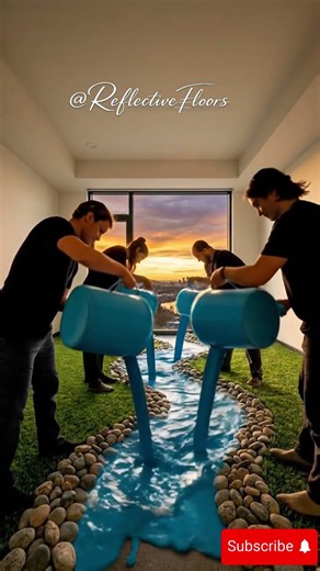 THIS FLOOR IS AMAZING - River Epoxy Floor Transformation #epoxyfloor #diy #interiordesign