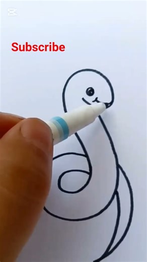 How to draw snake 🐍 #drwaingtutorial #art #drawing #sketch #draw