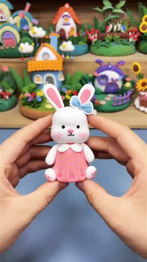 Easy and Cute Clay Bunny Craft for Girls