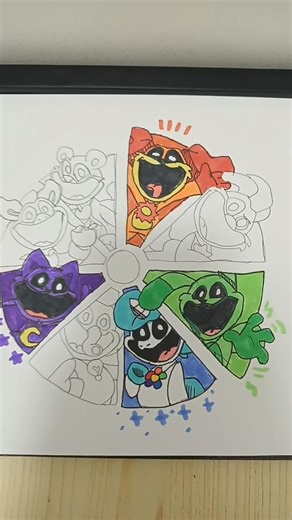 Drawing smiling critters (part 4) #art #poppyplaytime #viralshorts #shorts #drawing #cool #artist