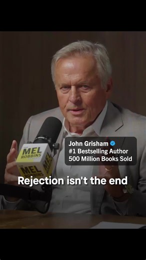 Rejection doesn’t mean the dream is over. John Grisham, one of the most widely read authors of our time, faced rejection after rejection before his first novel was published. The difference? He kept writing. Listen now! 🎧