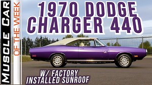 This Muscle Car Of The Week is far more than just a sunroof oddity. The whole thing is awesome, starting with the stunning Plum Crazy Purple and white color combination. Plus, the 440 6-Pack 4-speed driveline combo rocks out loud! From The Brothers Collection. #DodgeCharger #SixPack #MuscleCar | Muscle Car Of The Week