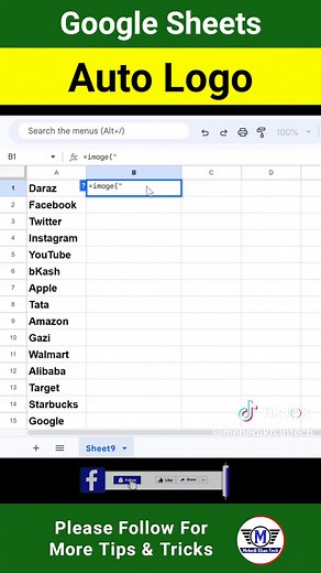 Creating Auto Logo in Google Sheets